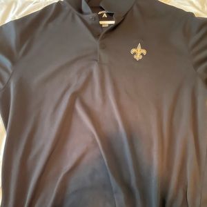 New Orleans saints polo shirt dri fit size XL